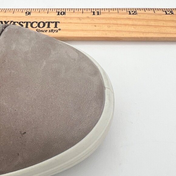 Ecco Soft Nubuck Leather Casual Sneakers Shoes Womens 9 Warm Grey Extra Width - Picture 11 of 14